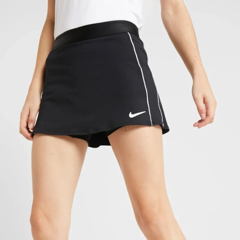 Black Nike Tennis Skirt, White Details